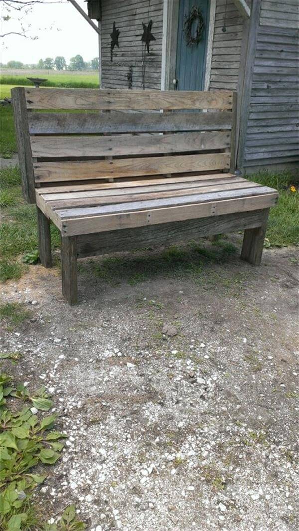 Rustic Pallet Bench 101 Pallets