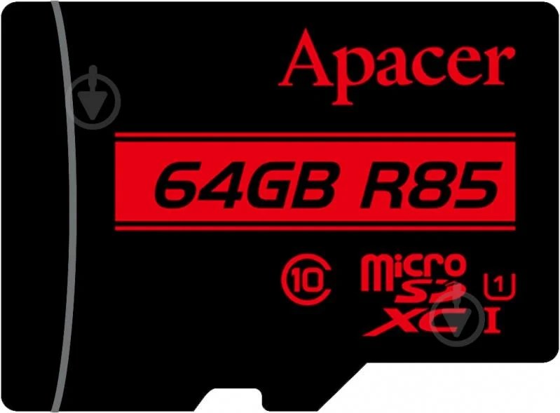 ᐉ Карта пам'яті Apacer microSDHC 64 ГБ UHS Speed Class 1 (U1)Class 10 (AP64GMCSX10U5R