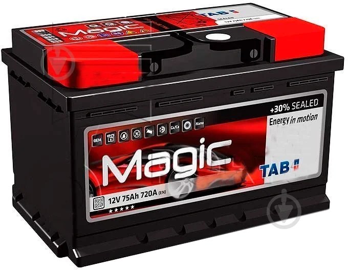 ᐉ Акумулятор автомобільний TAB Magic 75Ah 720A 12V «+» праворуч (189072