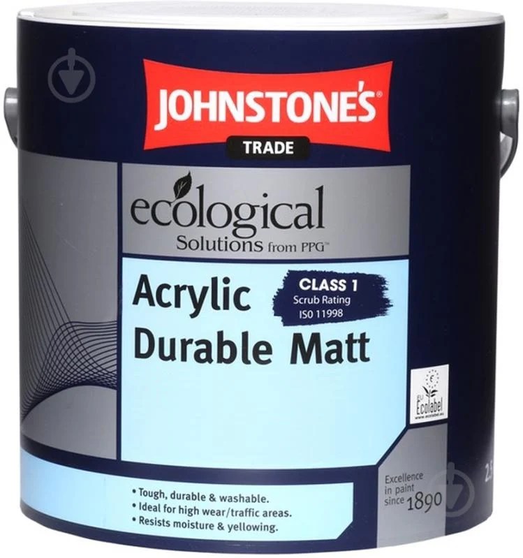 ᐉ Фарба акрилова водоемульсійна Johnstone's Acrylic Durable Matt мат