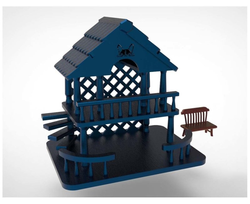 Dog Dollhouse Toy House Miniature 3D Printer Model Download Free STL