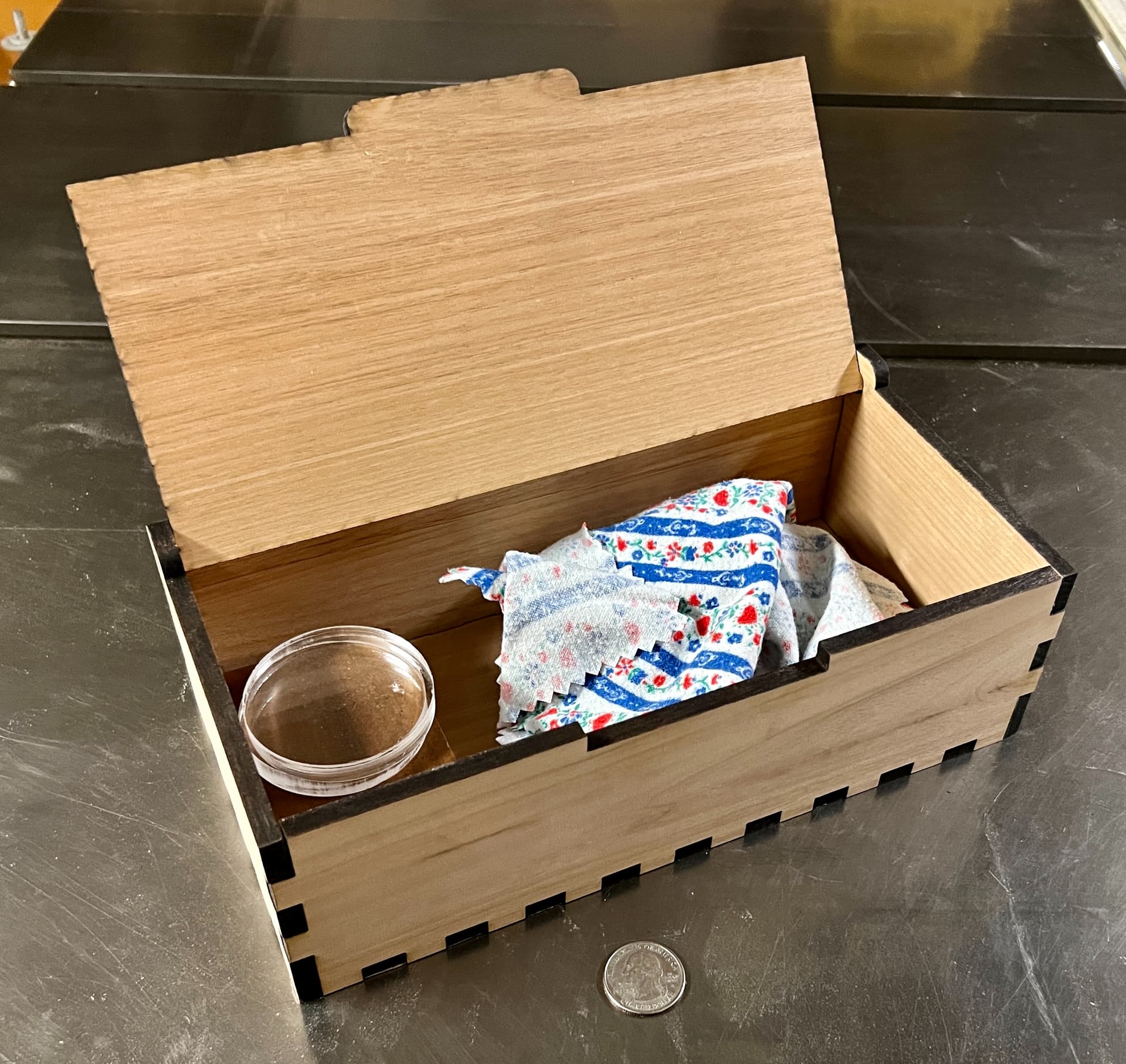 Laser Cut Hinged Lid Box SVG File Free Download 3axis.co