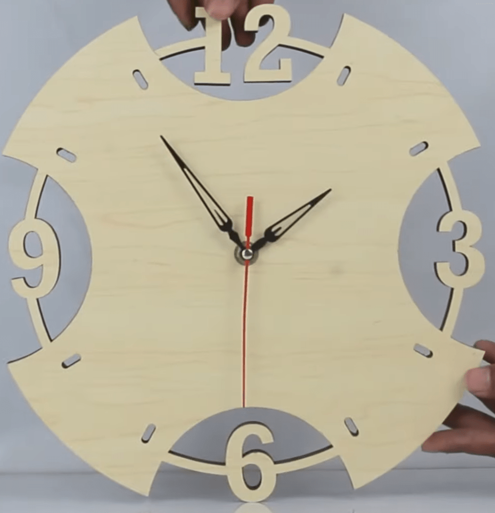 Laser Cut Elegant Wooden Wall Clock Free Vector cdr Download 3axis.co