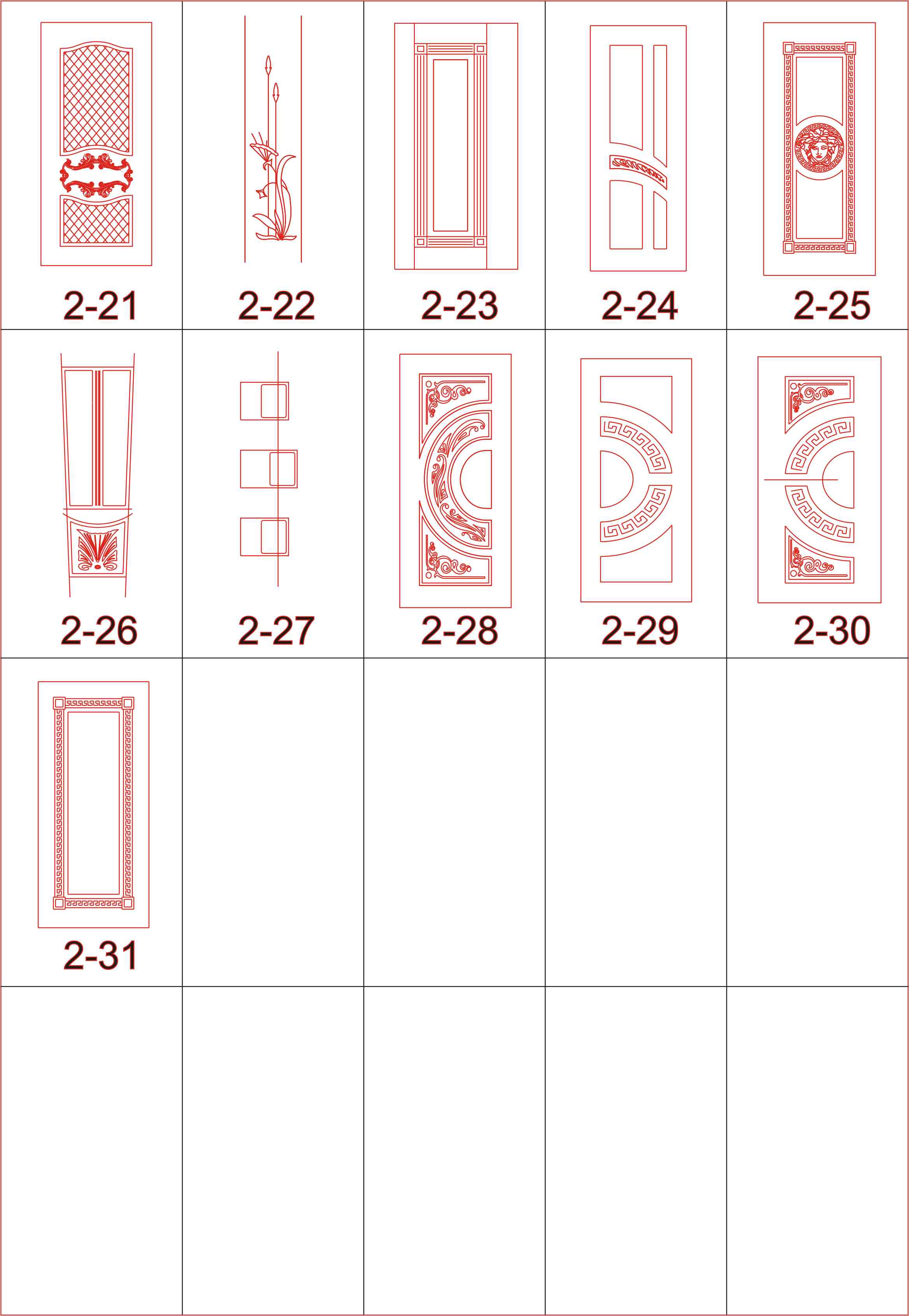Wood Carving Door Design CNC Routers Free Vector cdr Download 3axis.co