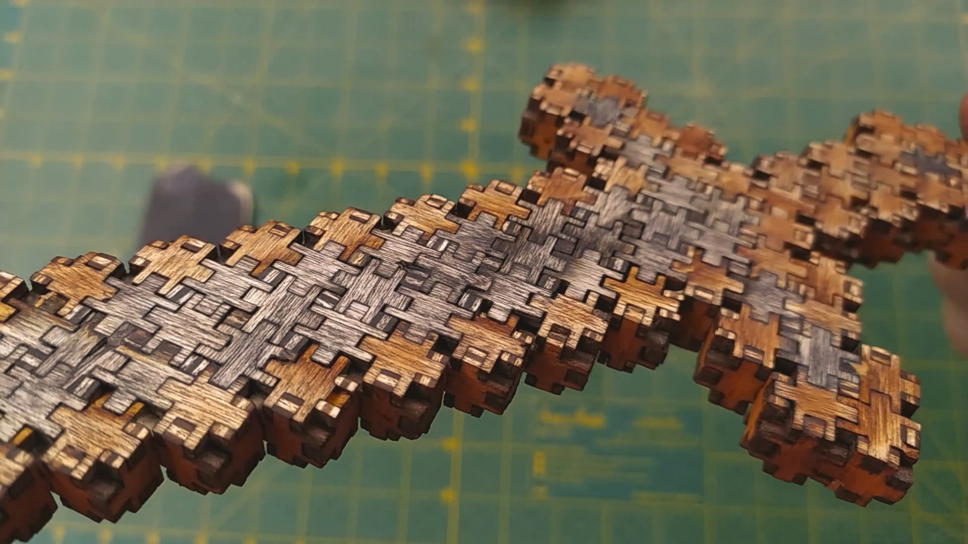 Laser Cut Minecraft Sword 3d Puzzle 3mm Plywood Piece Size 12x12mm DXF