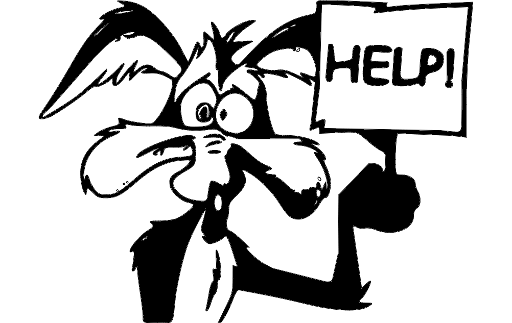 wileecoyote Head dxf File Free Download 3axis.co