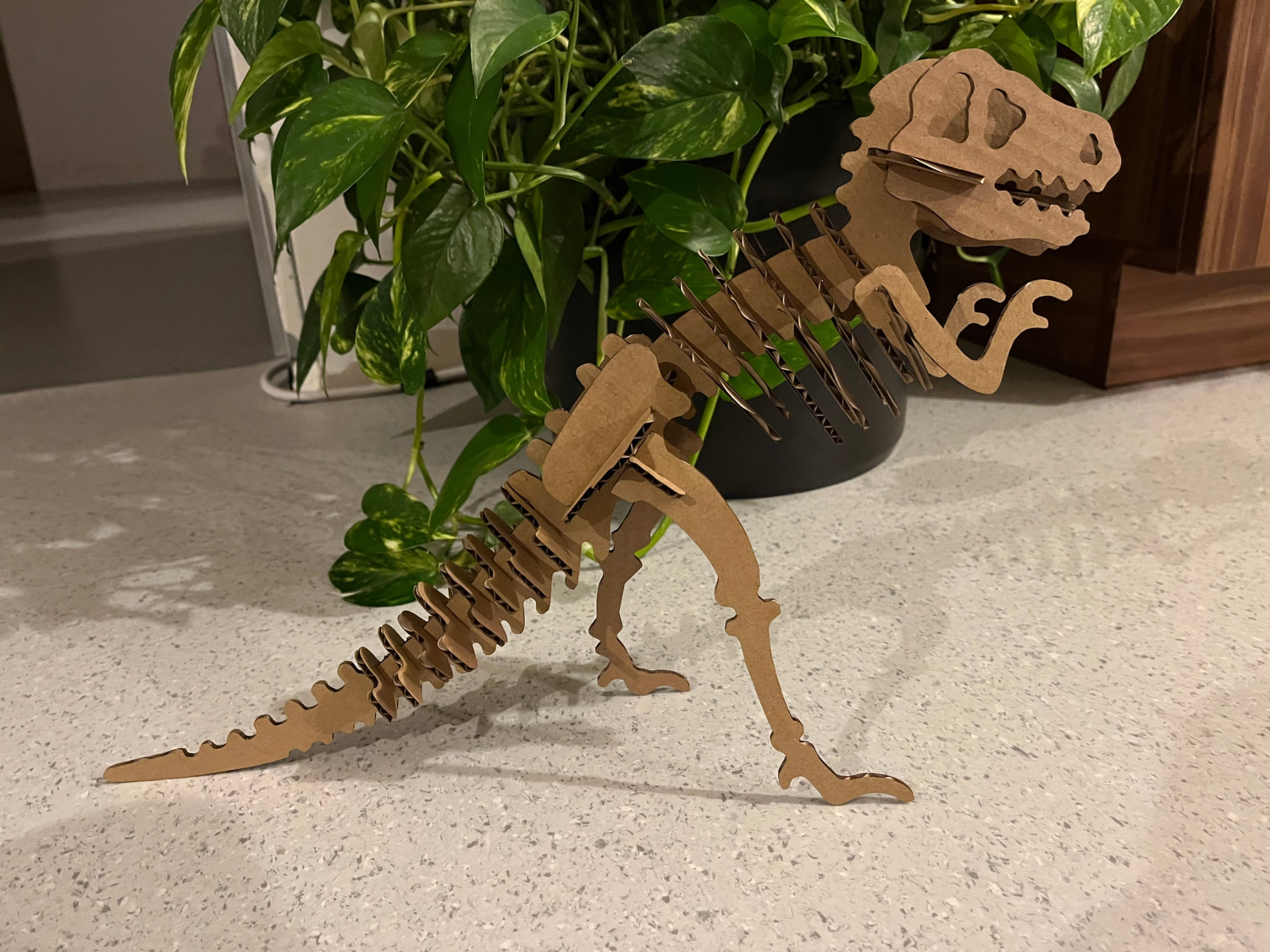 Laser Cut TRex 3D Puzzle DXF File Free Download 3axis.co