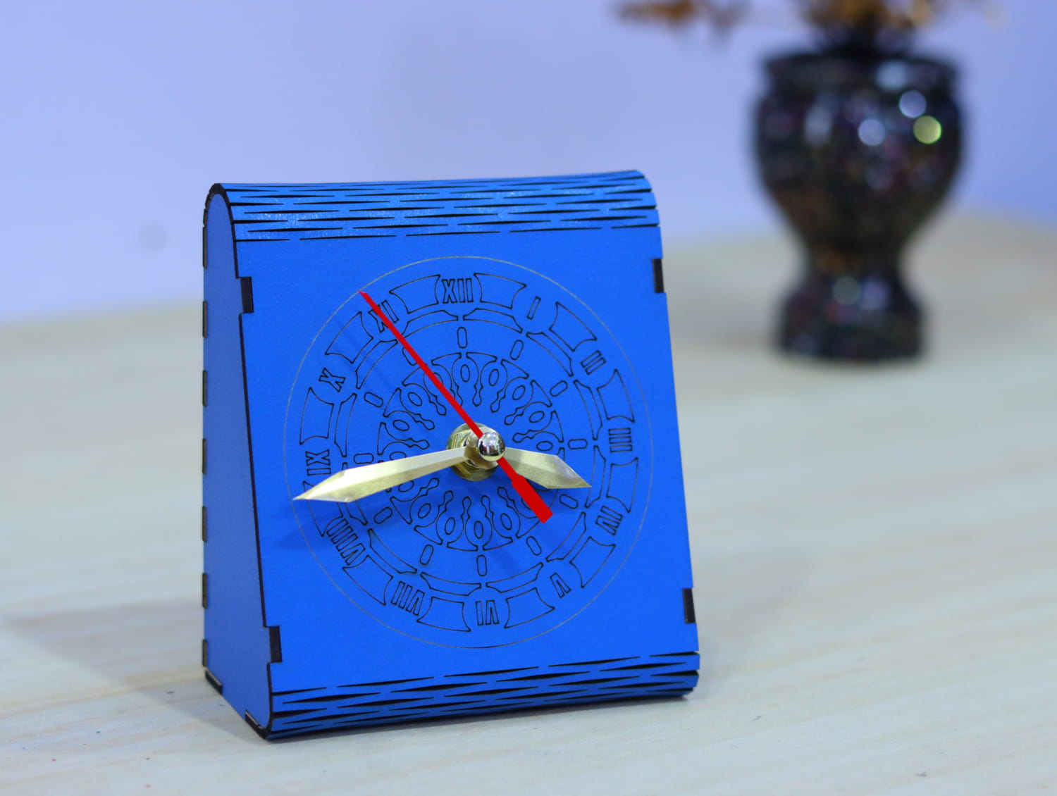 Laser Cut Wood Desk Clock SVG DXF CDR AI PDF Free Download 3axis.co