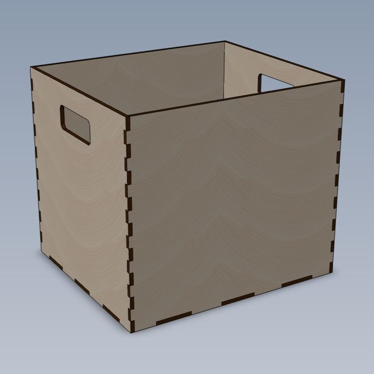 Laser Cut Office Storage Bins DXF File Free Download 3axis.co