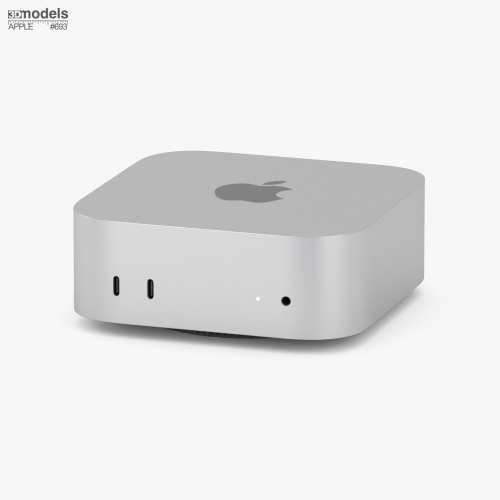 Apple Mac mini 2024 3D model Download Desktop Computer on