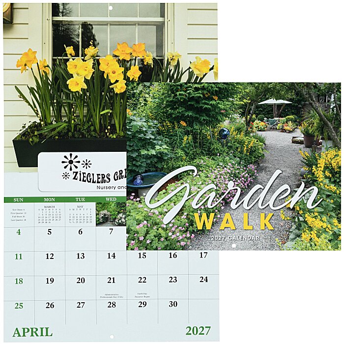 Garden Walk Calendar Window 6797WD