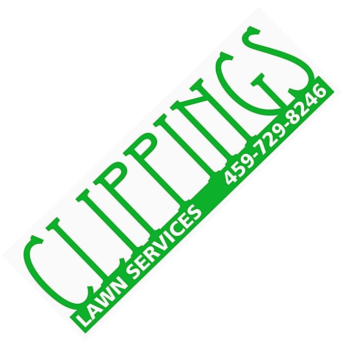 Removable Vinyl Bumper Sticker 3" x 9" 3544