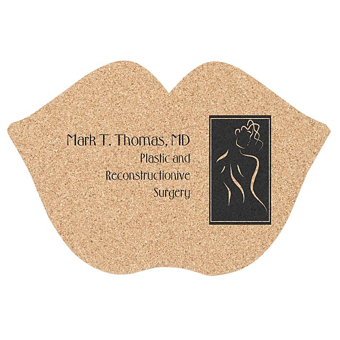 Large Cork Coaster Lips 131167LP