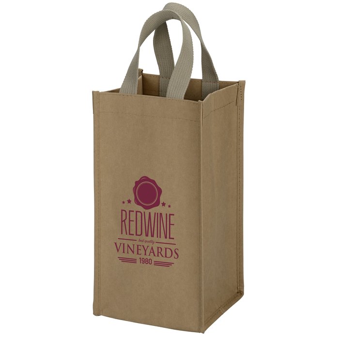 Tornado Washable Kraft Paper Wine Tote Bag 142374