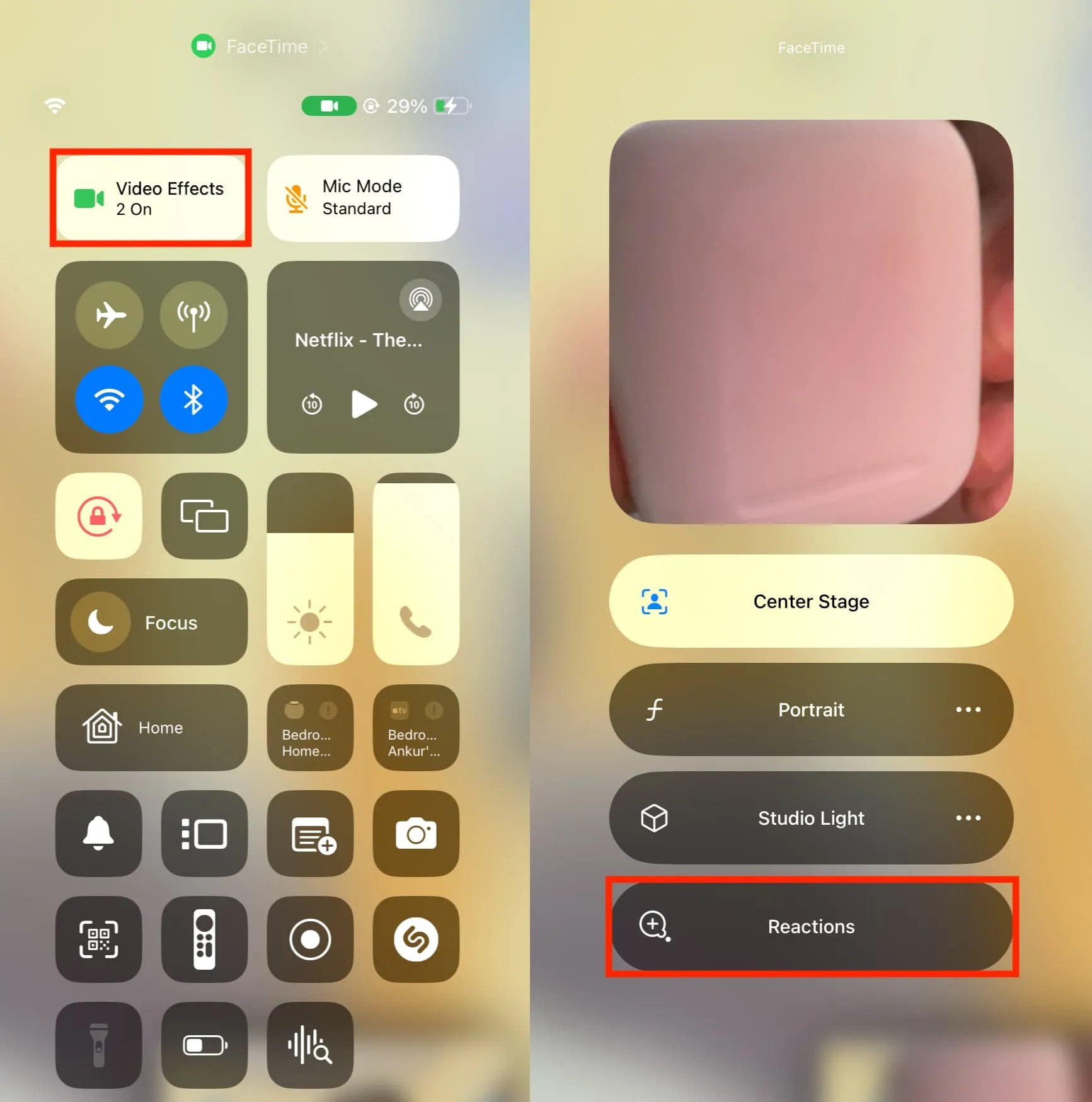 ハンドジェスチャーを使用して FaceTime 通話に効果を追加する方法 4pmtech (Japan)
