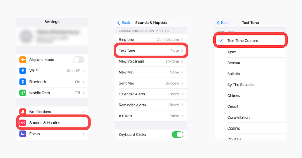 How to set Custom Text Tone for iPhone