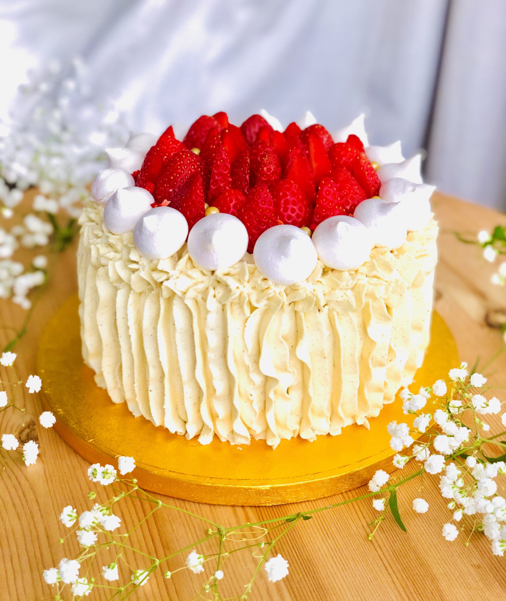 Swedish Strawberry Cake Jordgubbstarta 8 inches Birthday Cakes