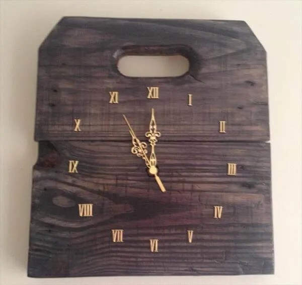 DIY Pallet Wood Clock for Decor Your Wall