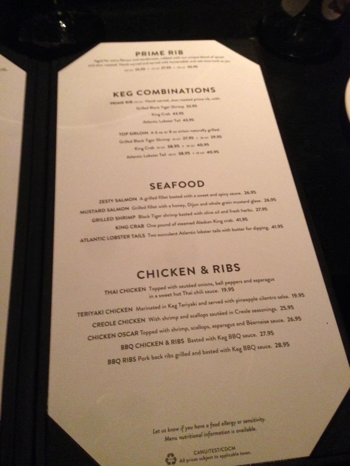 The Keg A Fancy Restaurant Serving Delicious Seafood Dishes