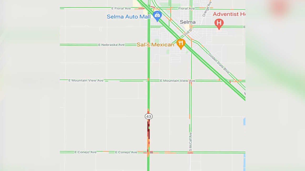Highway 43 closed in both directions near Selma due to downed power