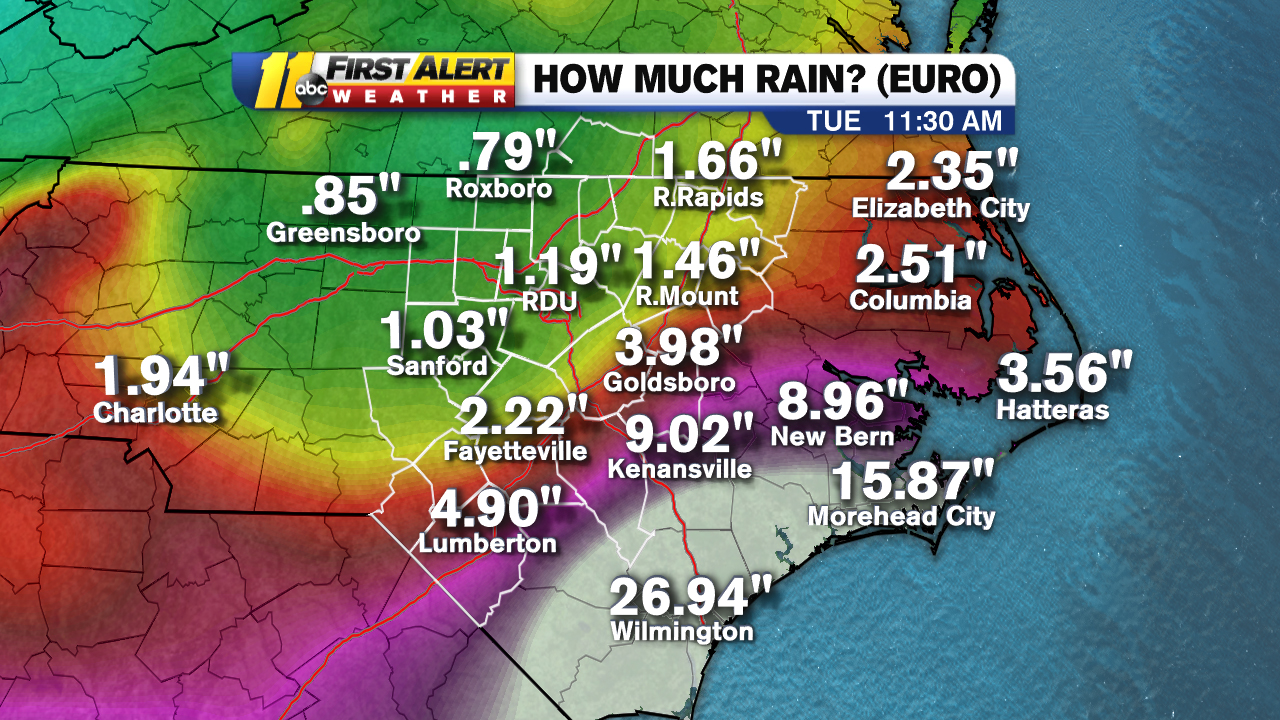 RALEIGH WEATHER How will Hurricane Florence impact the Triangle