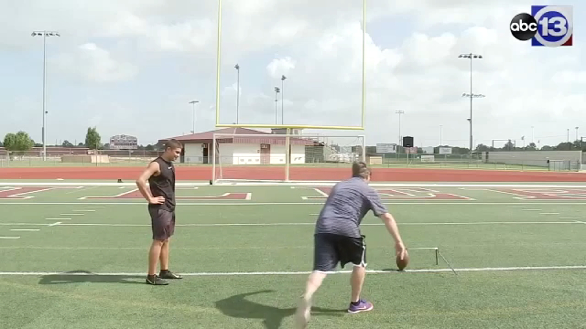 Pearland's Caleb Mendez turns viral soccer stardom into football field goal success ABC13 Houston