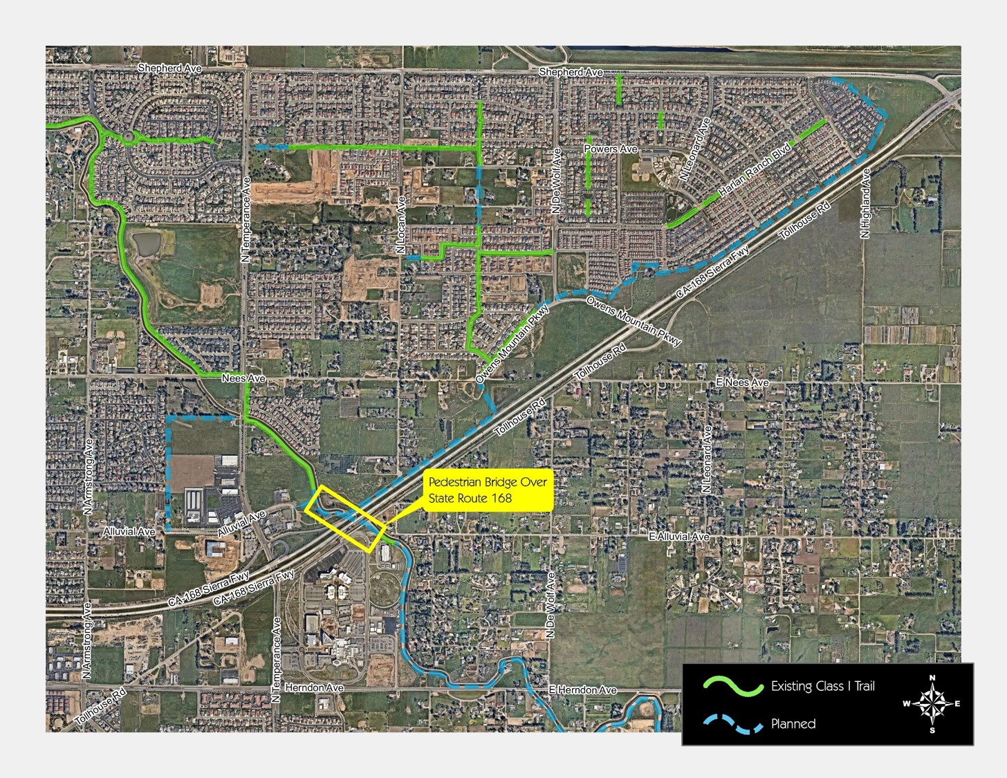 Clovis aims to build unique pedestrian bridge over Highway 168 ABC30