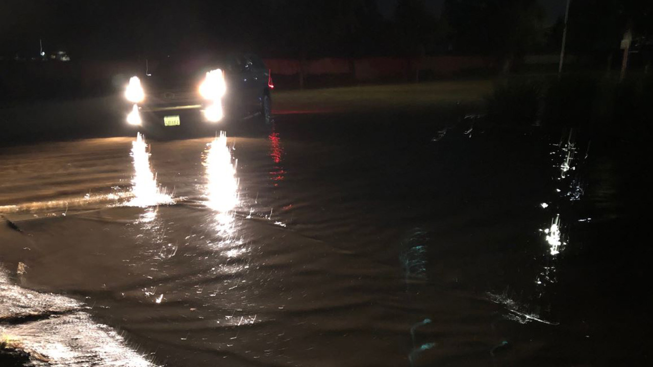 Possible water main break floods Clovis road, drivers advised to avoid