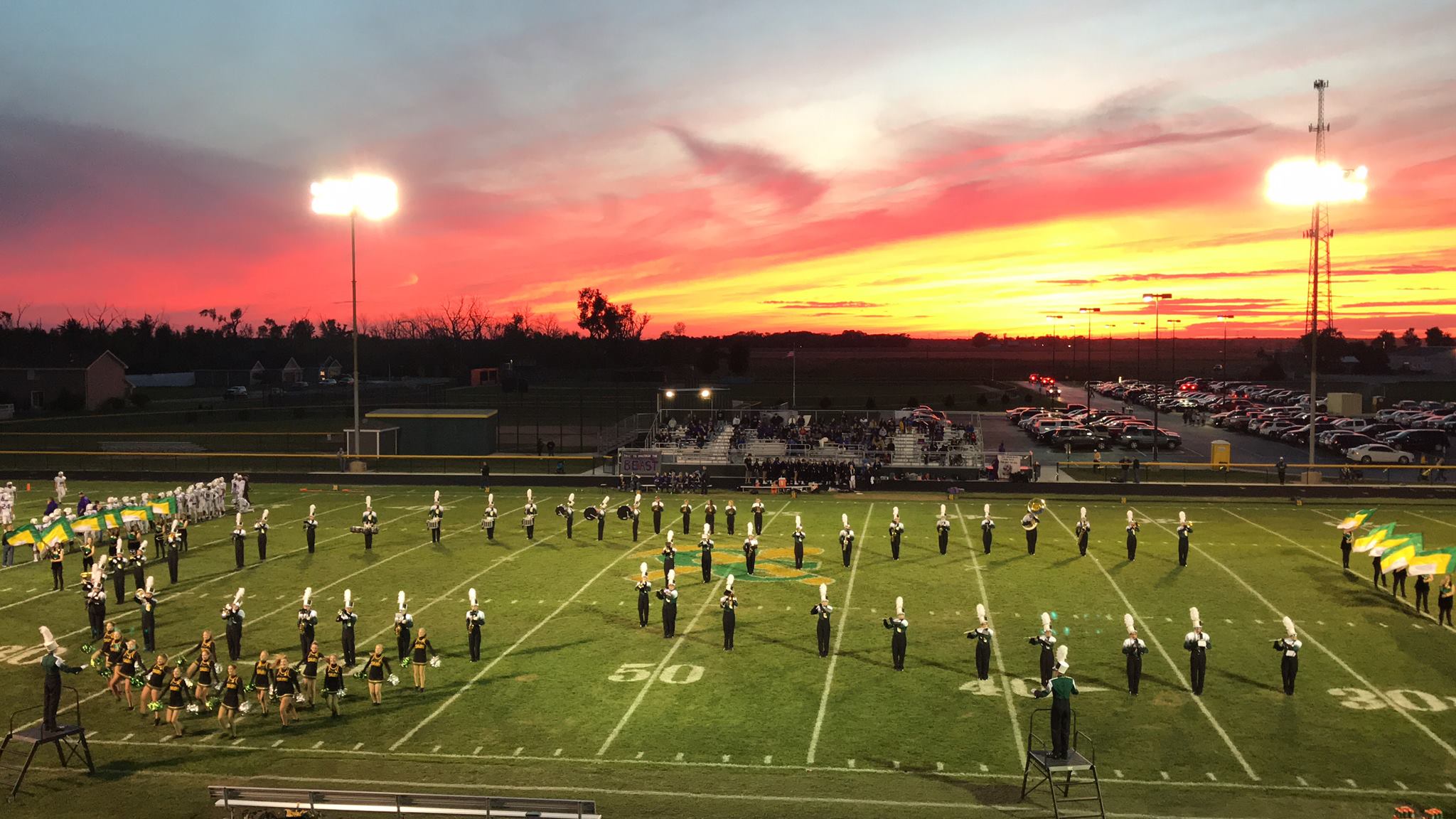 Friday Flyover Coal City High School ABC7 Chicago