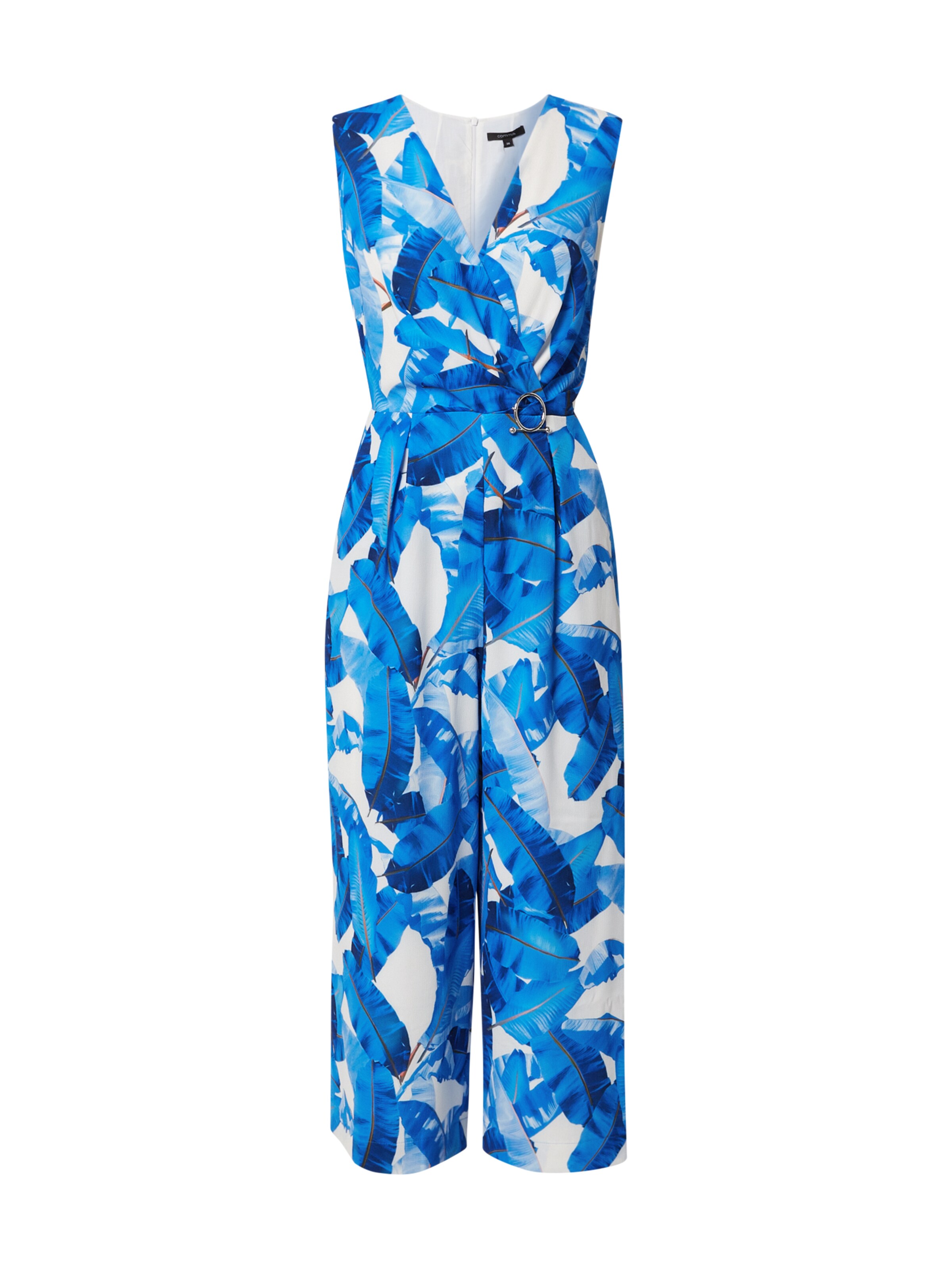 COMMA Jumpsuit in blau / weiß ABOUT YOU