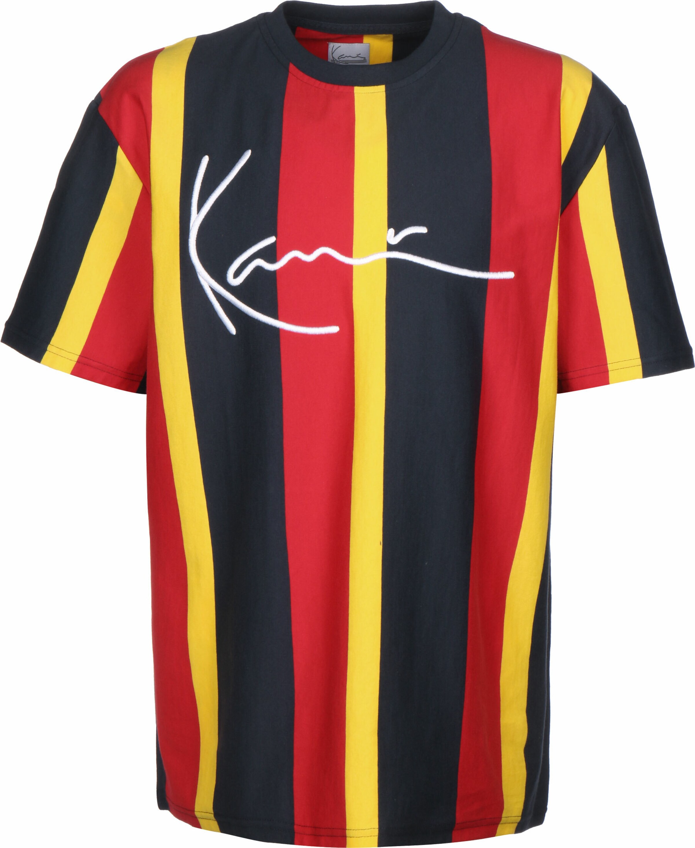 Karl Kani TShirt ' Signature Stripe ' in gelb / rot / schwarz / weiß ABOUT YOU
