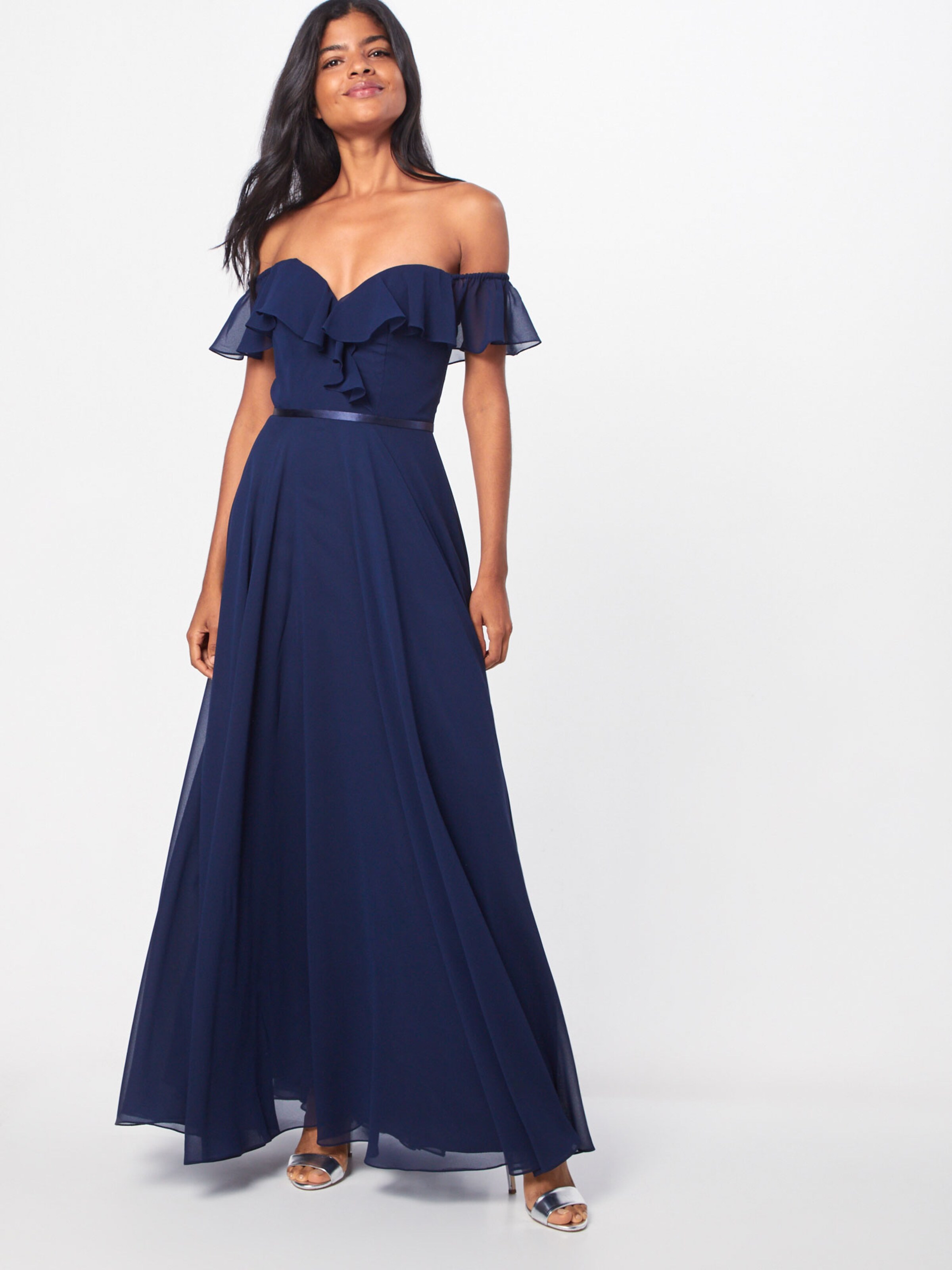 mascara Kleid 'FRILLED' in navy ABOUT YOU