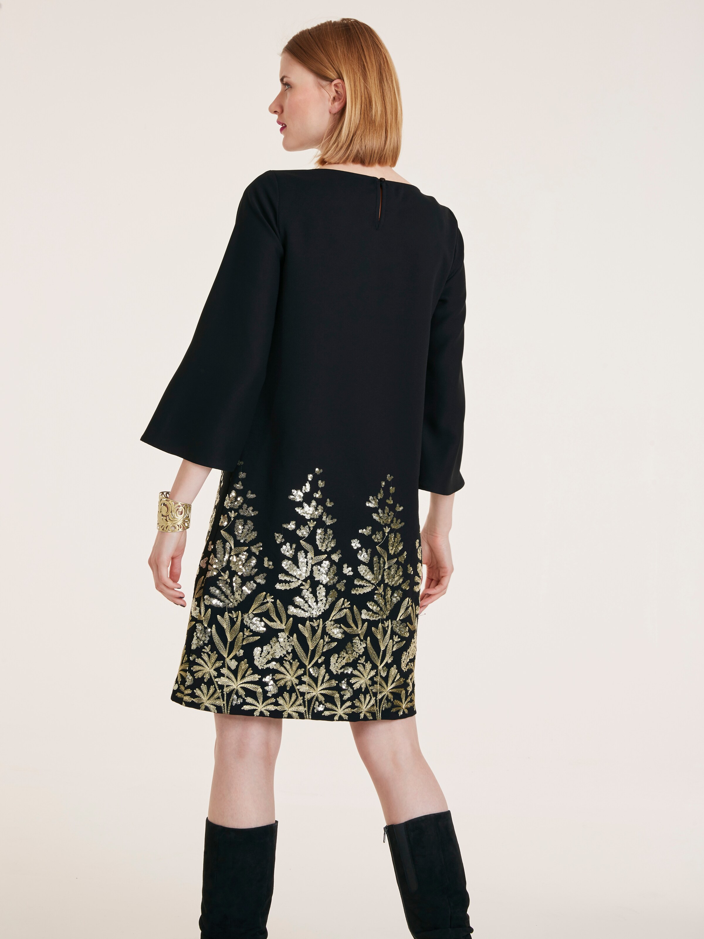 heine Kleid in gold / schwarz ABOUT YOU