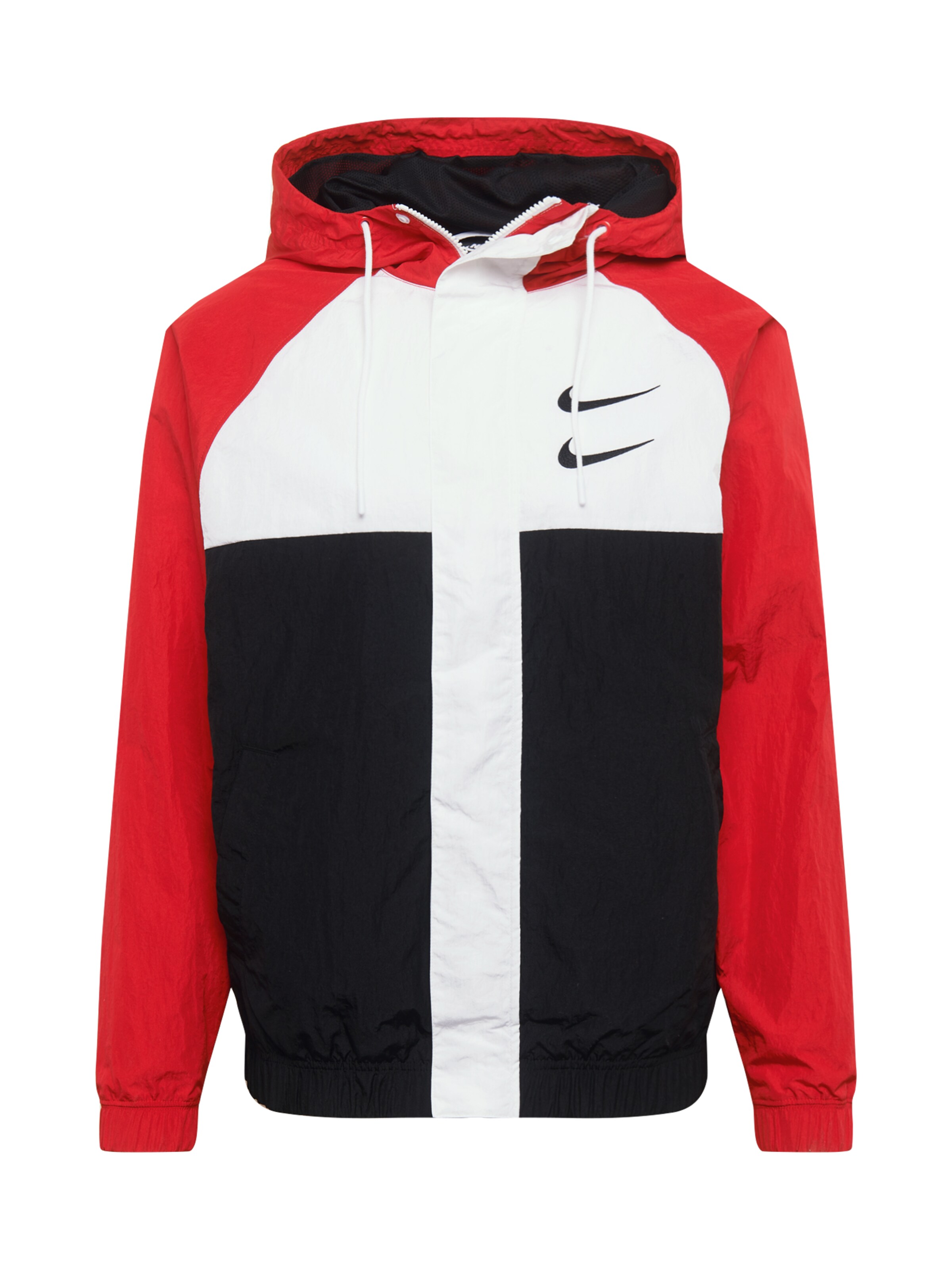 Nike Sportswear Jacke ' SWOOSH' in rot / schwarz / weiß ABOUT YOU