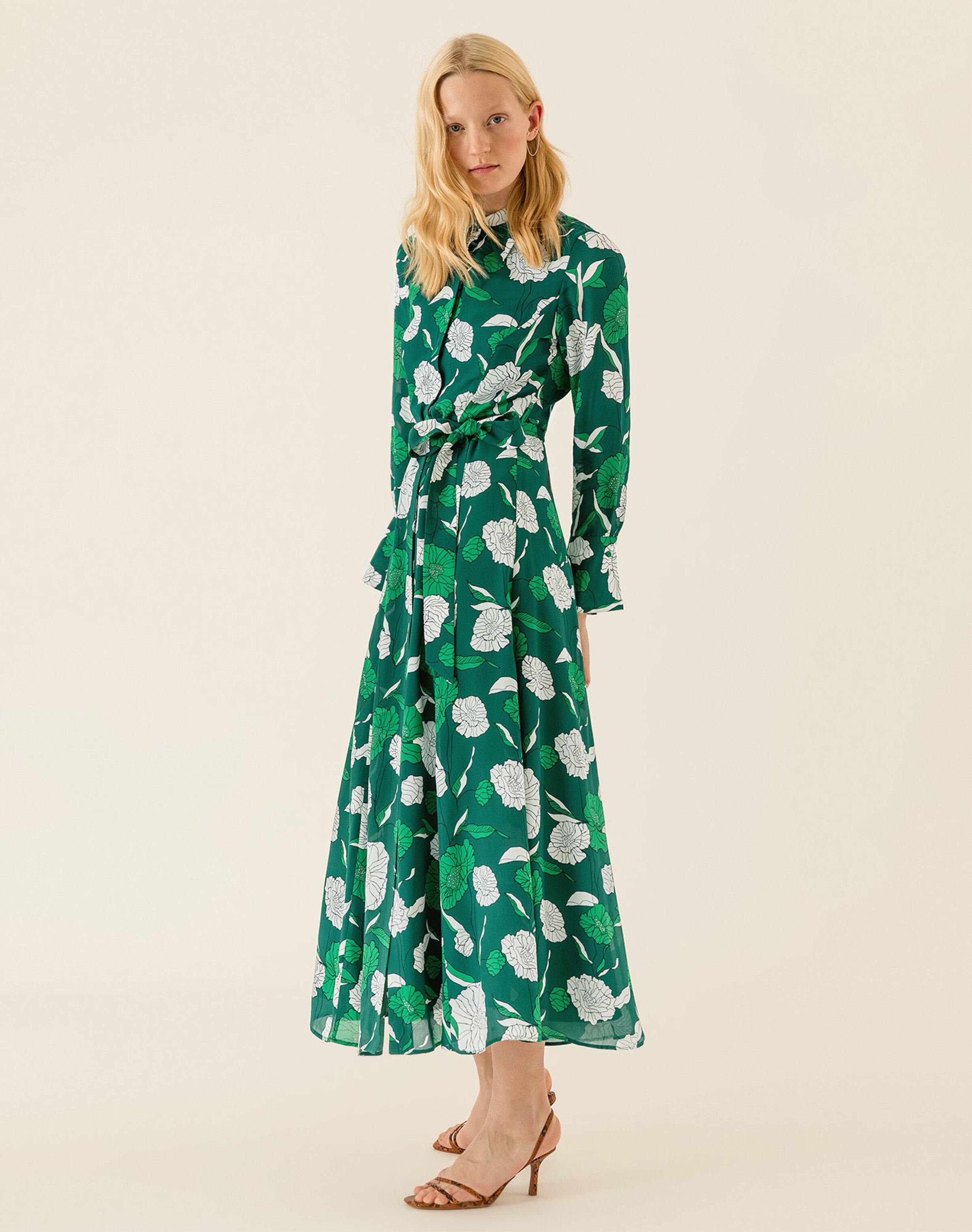 IVY & OAK Kleid in grün / weiß ABOUT YOU