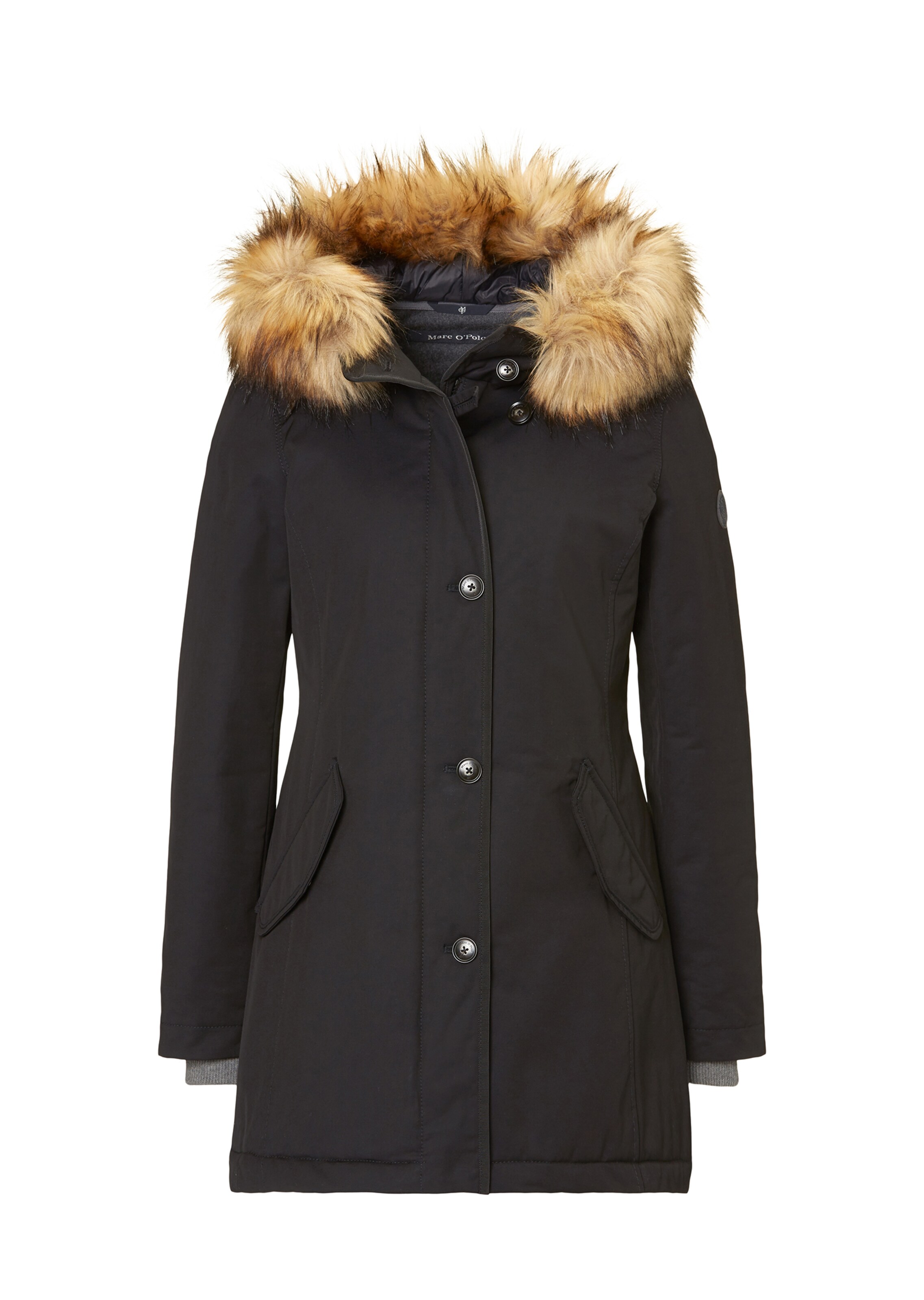 Marc O'Polo Wintermantel in Zwart ABOUT YOU