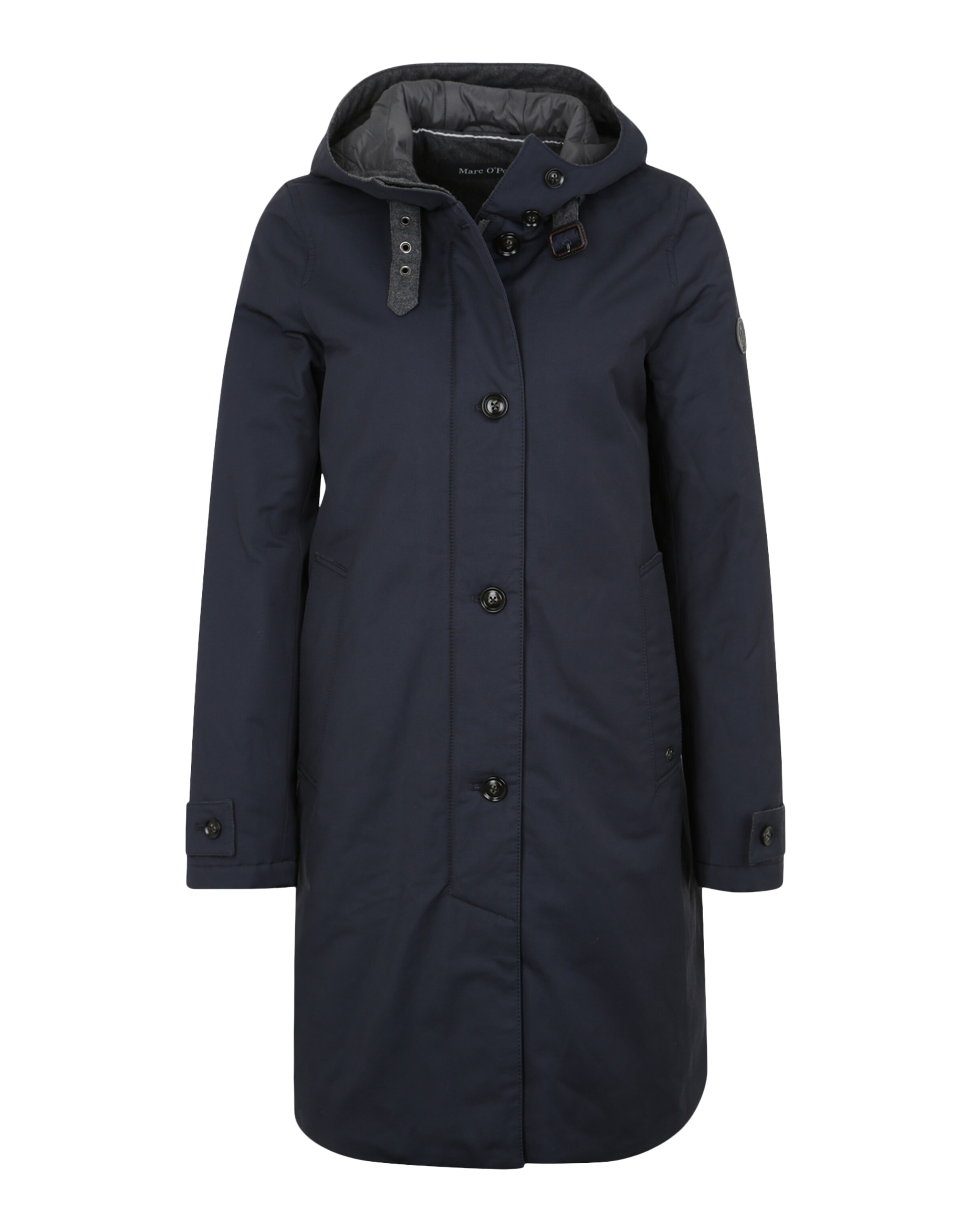 Marc O'Polo Wintermantel mit Kapuze in dunkelblau ABOUT YOU
