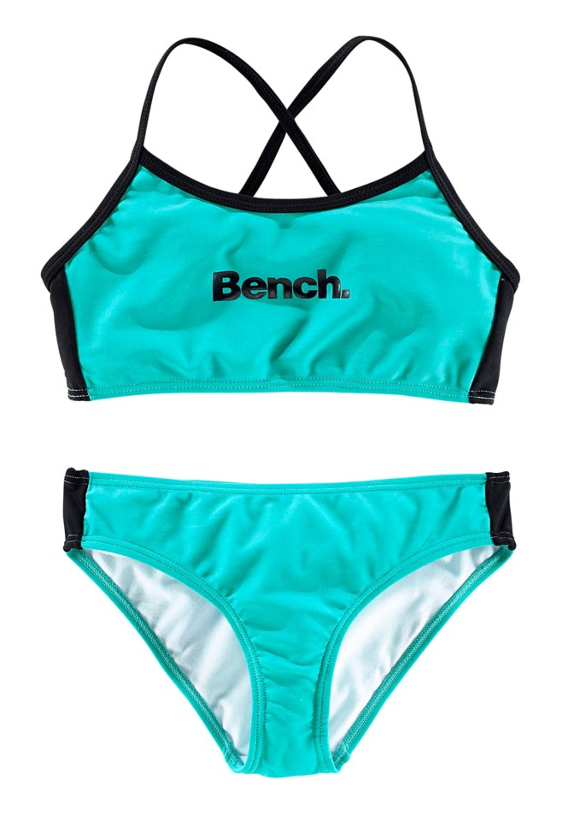 BENCH BustierBikini in türkis / schwarz ABOUT YOU