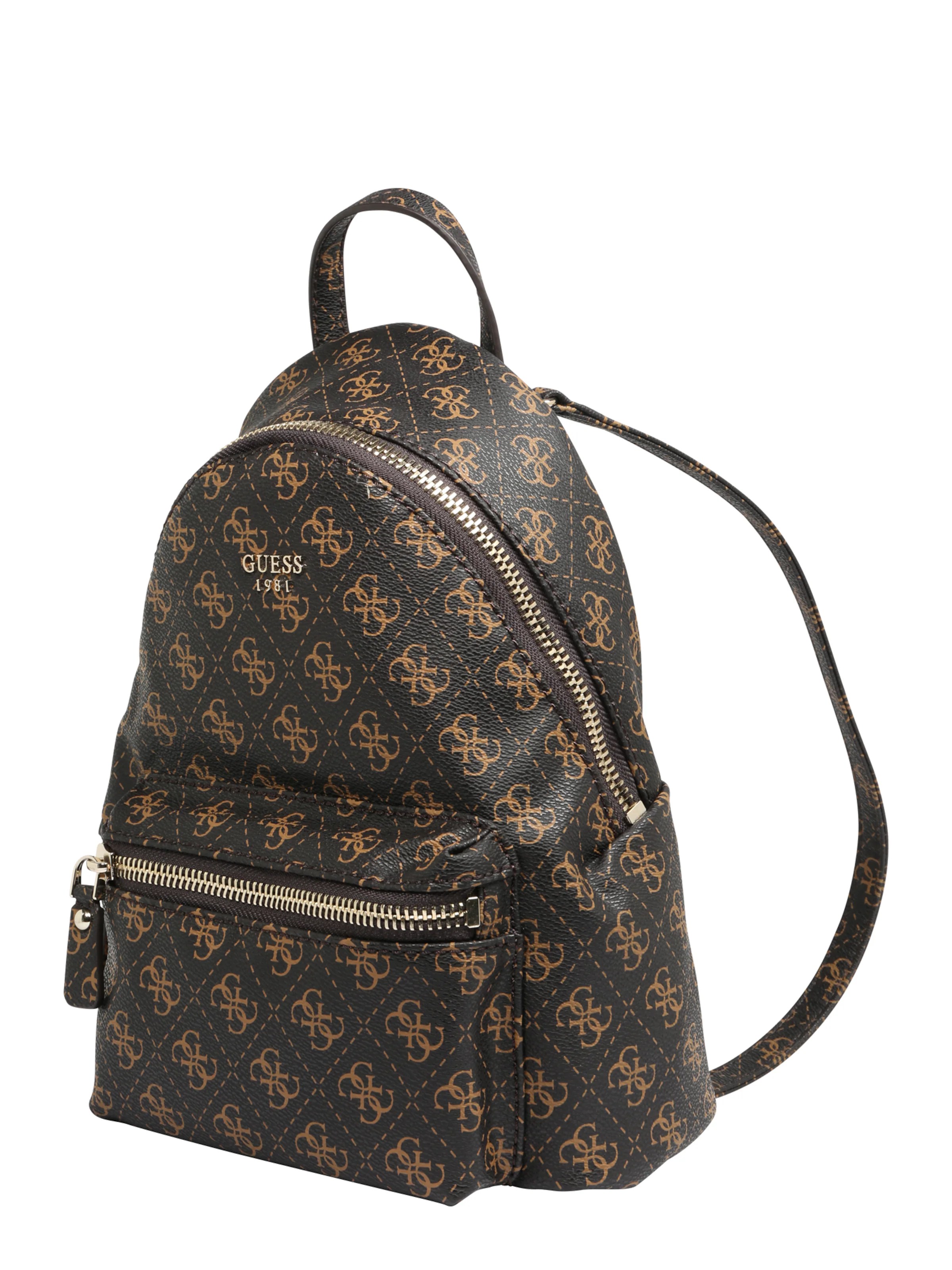 GUESS Rucksack 'Leeza' in braun / goldgelb ABOUT YOU