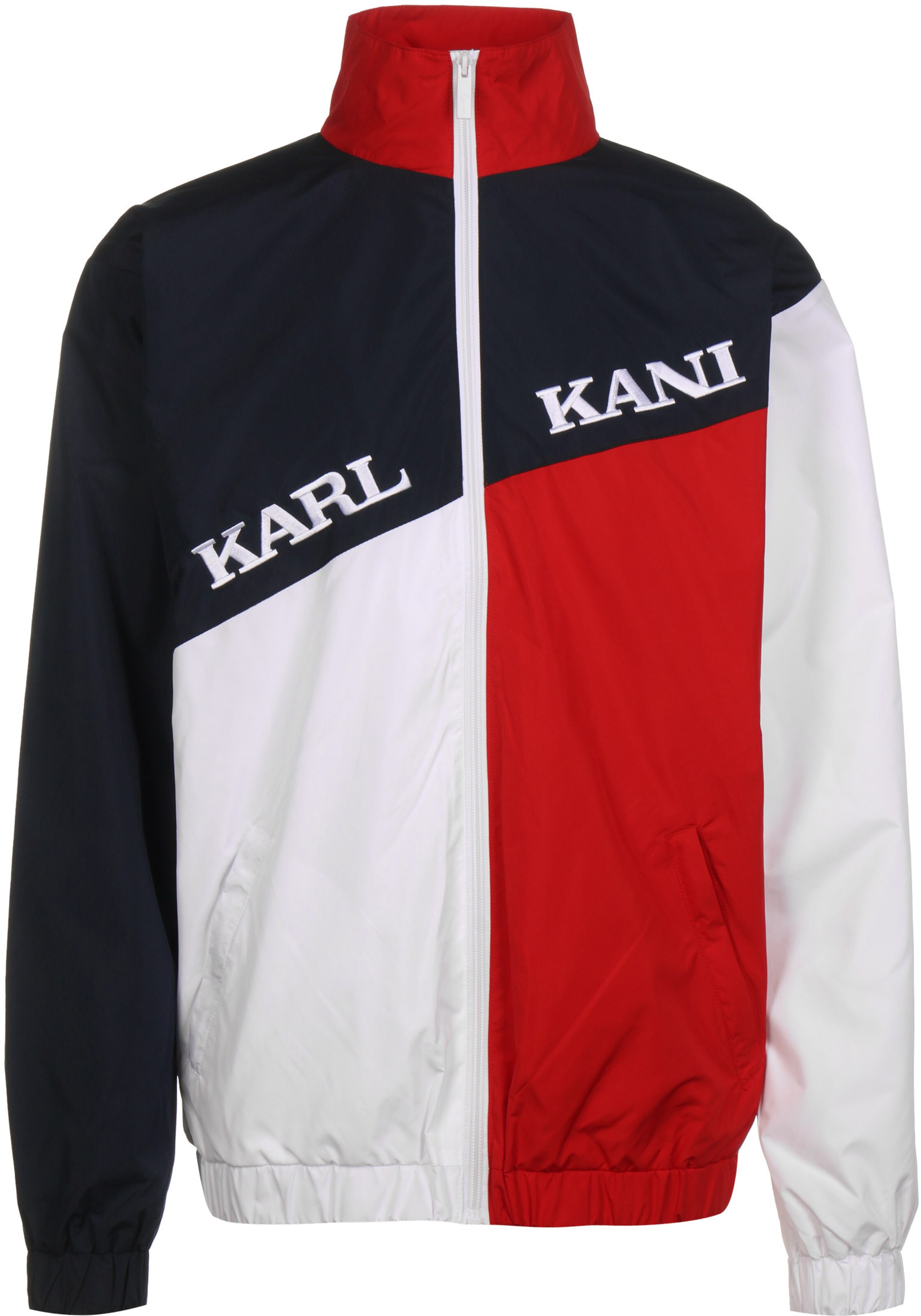 Karl Kani Trainingsjacke ' Retro Block ' in blau / rot / weiß ABOUT YOU
