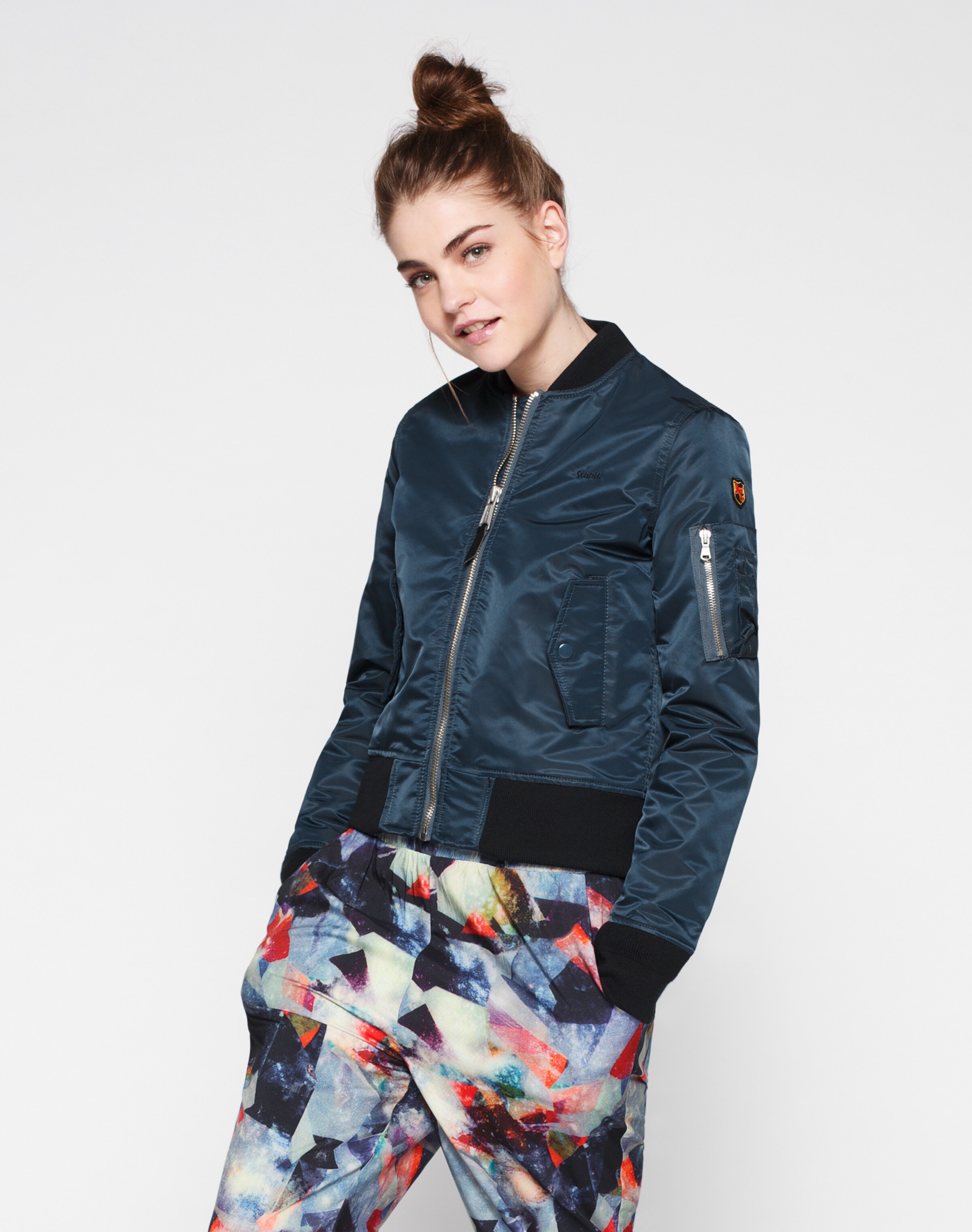 Schott NYC Bomberjacket in blau ABOUT YOU