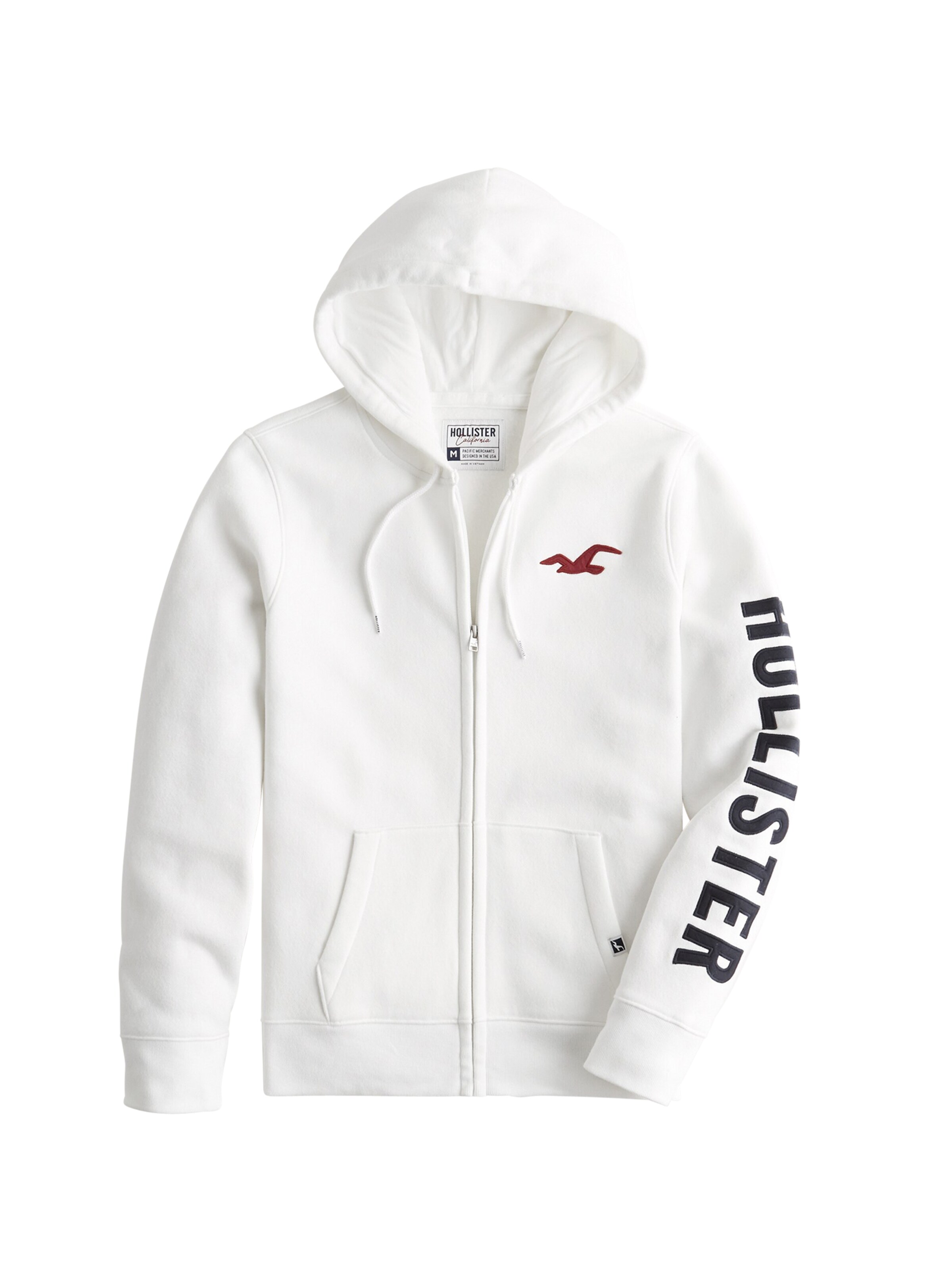 HOLLISTER Sweatjacke in weiß ABOUT YOU