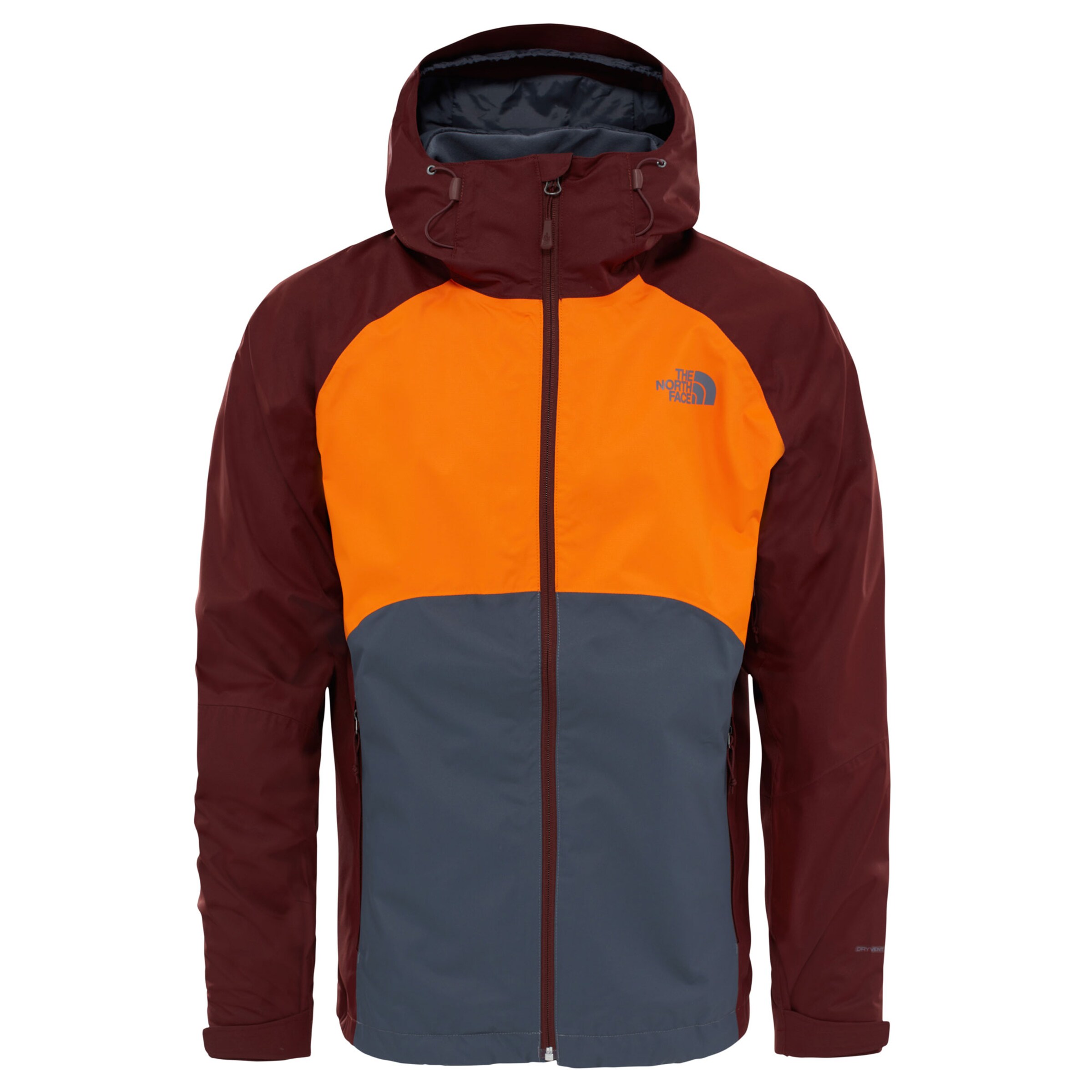 THE NORTH FACE Regenjacke 'Sequence' in dunkelgrau / orange / dunkelrot
