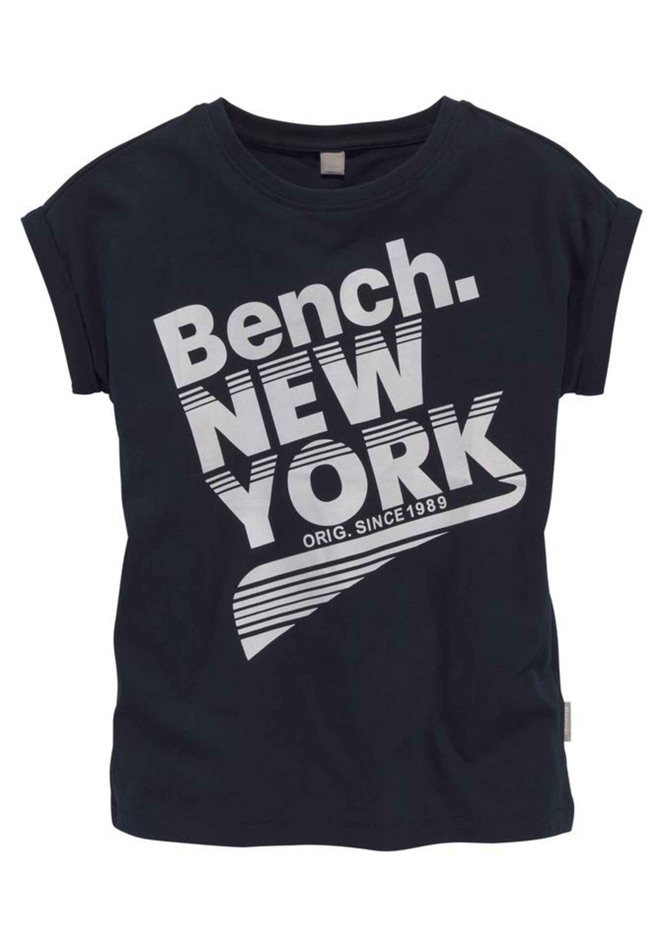BENCH TShirt in marine / weiß ABOUT YOU