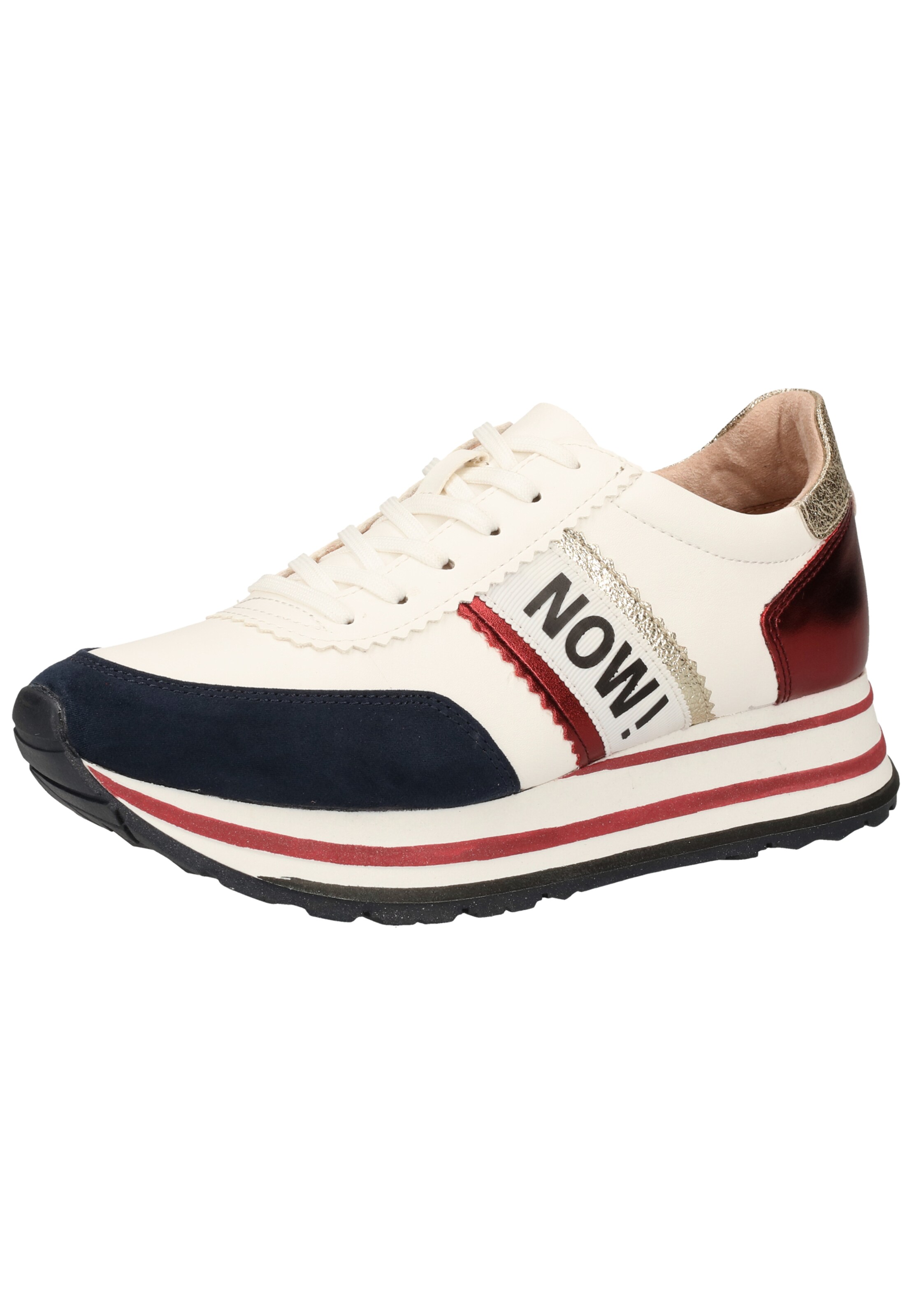 TAMARIS Sneaker in blau / gold / rot / weiß ABOUT YOU