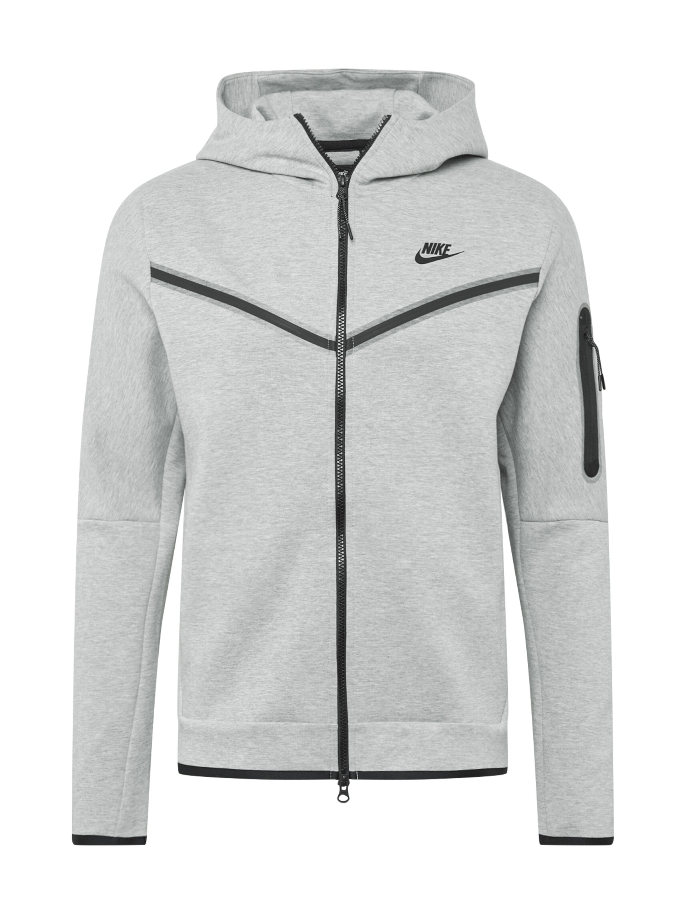Nike Sportswear Fleecejacke in grau / schwarz ABOUT YOU