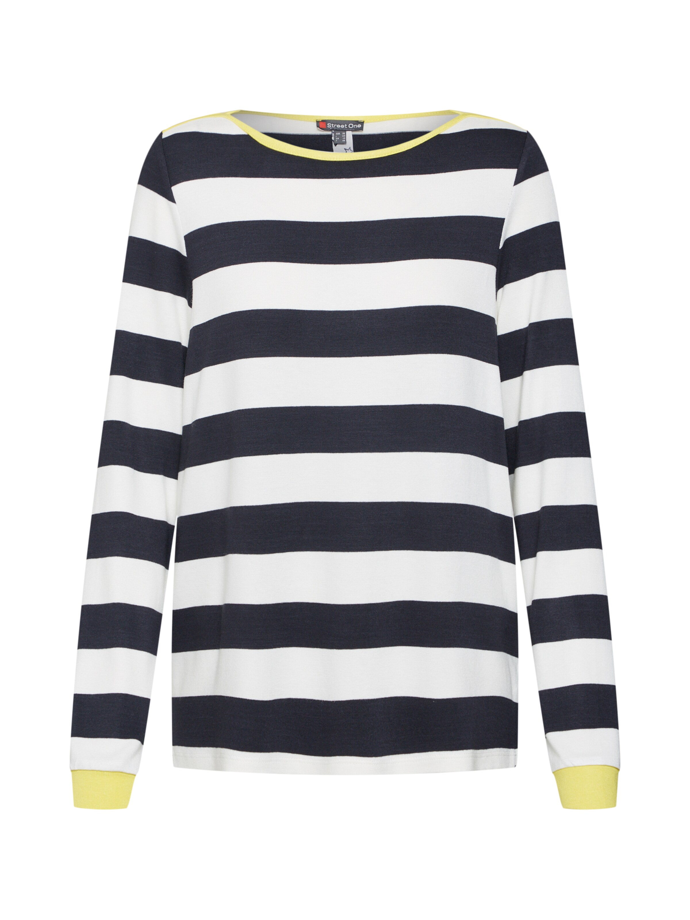 STREET ONE Pullover in gelb / schwarz / weiß ABOUT YOU