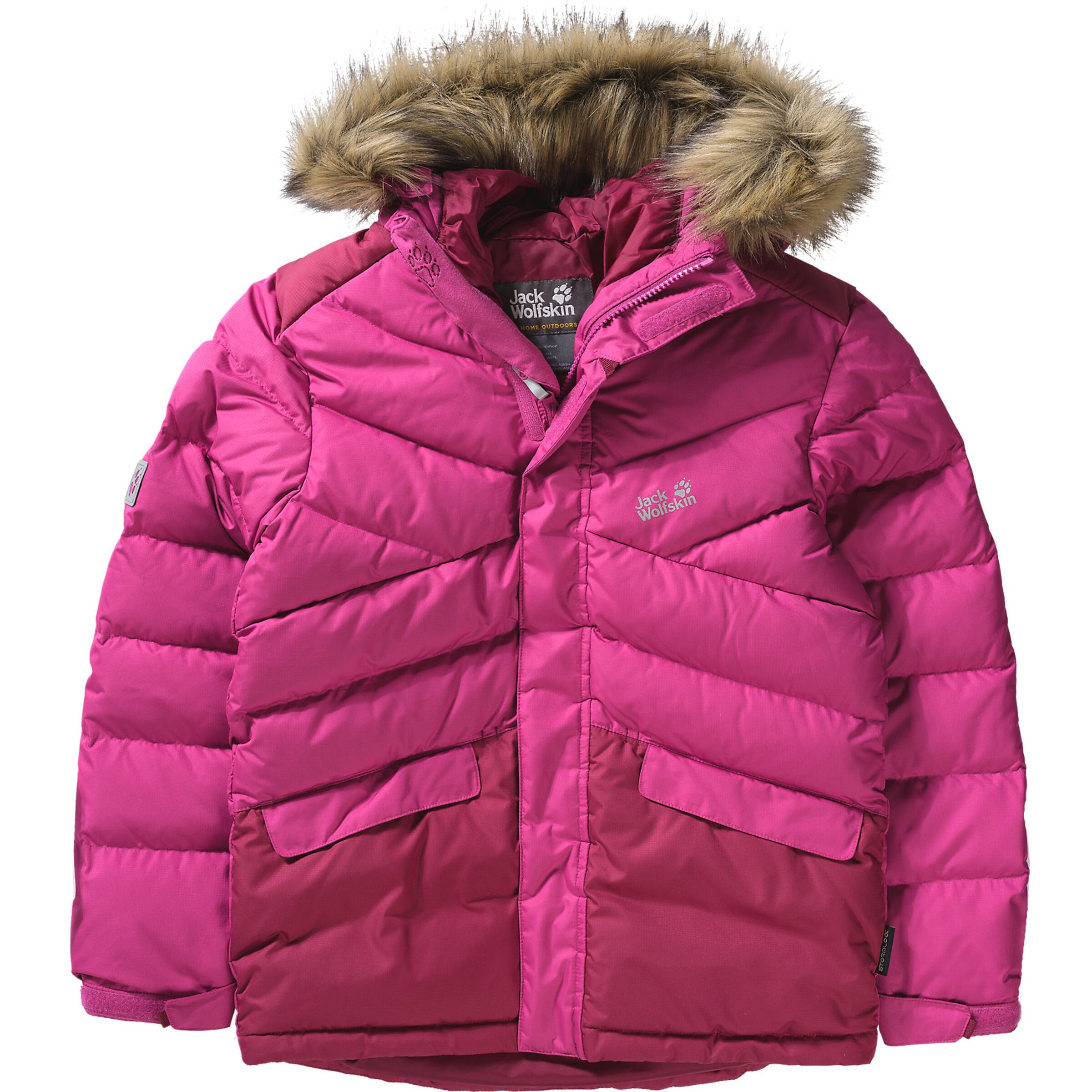JACK WOLFSKIN Daunenjacke 'ICEFJORD' für Mädchen in pink ABOUT YOU