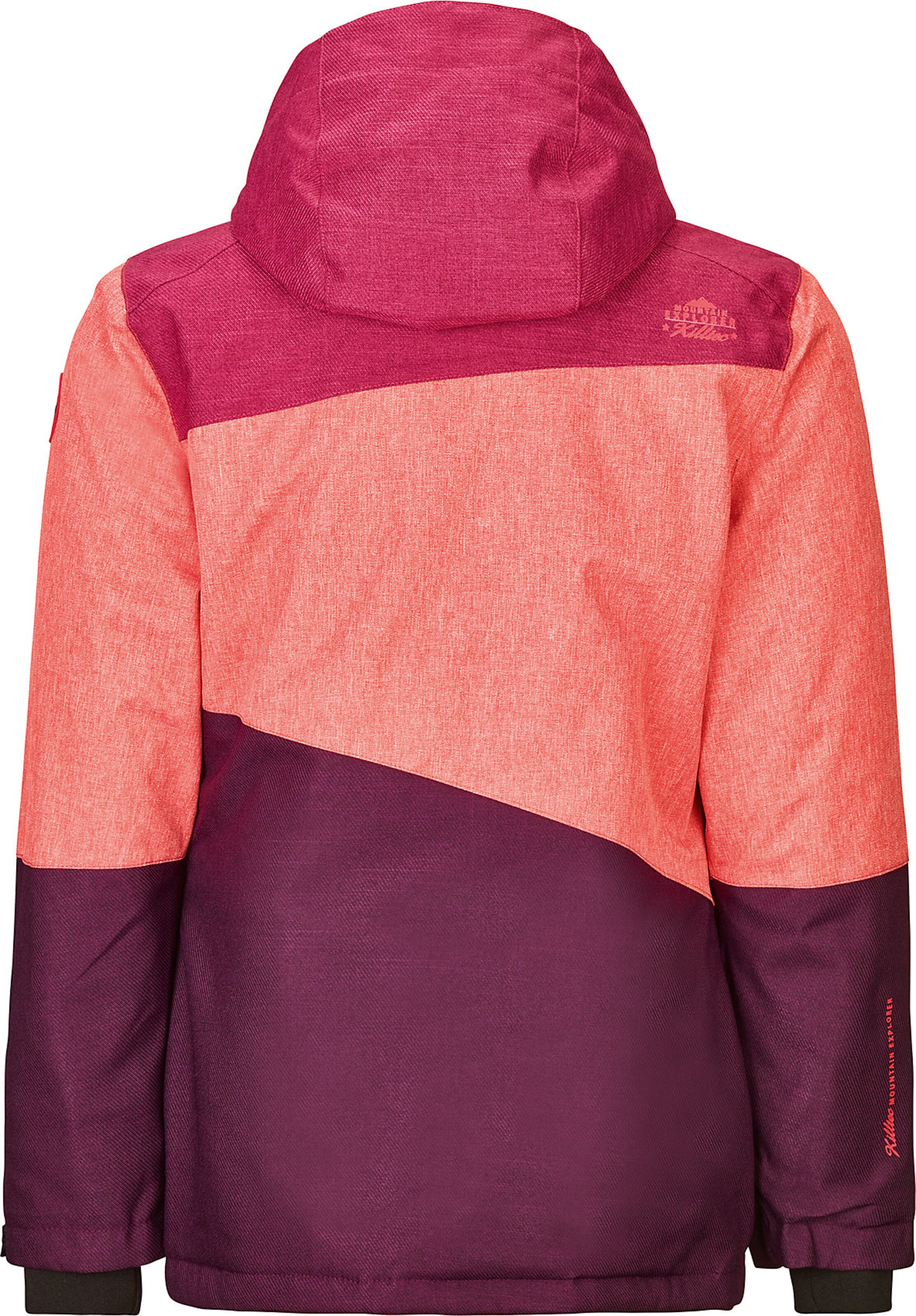 KILLTEC Skijacke 'Torey' in beere / lachs / pink ABOUT YOU
