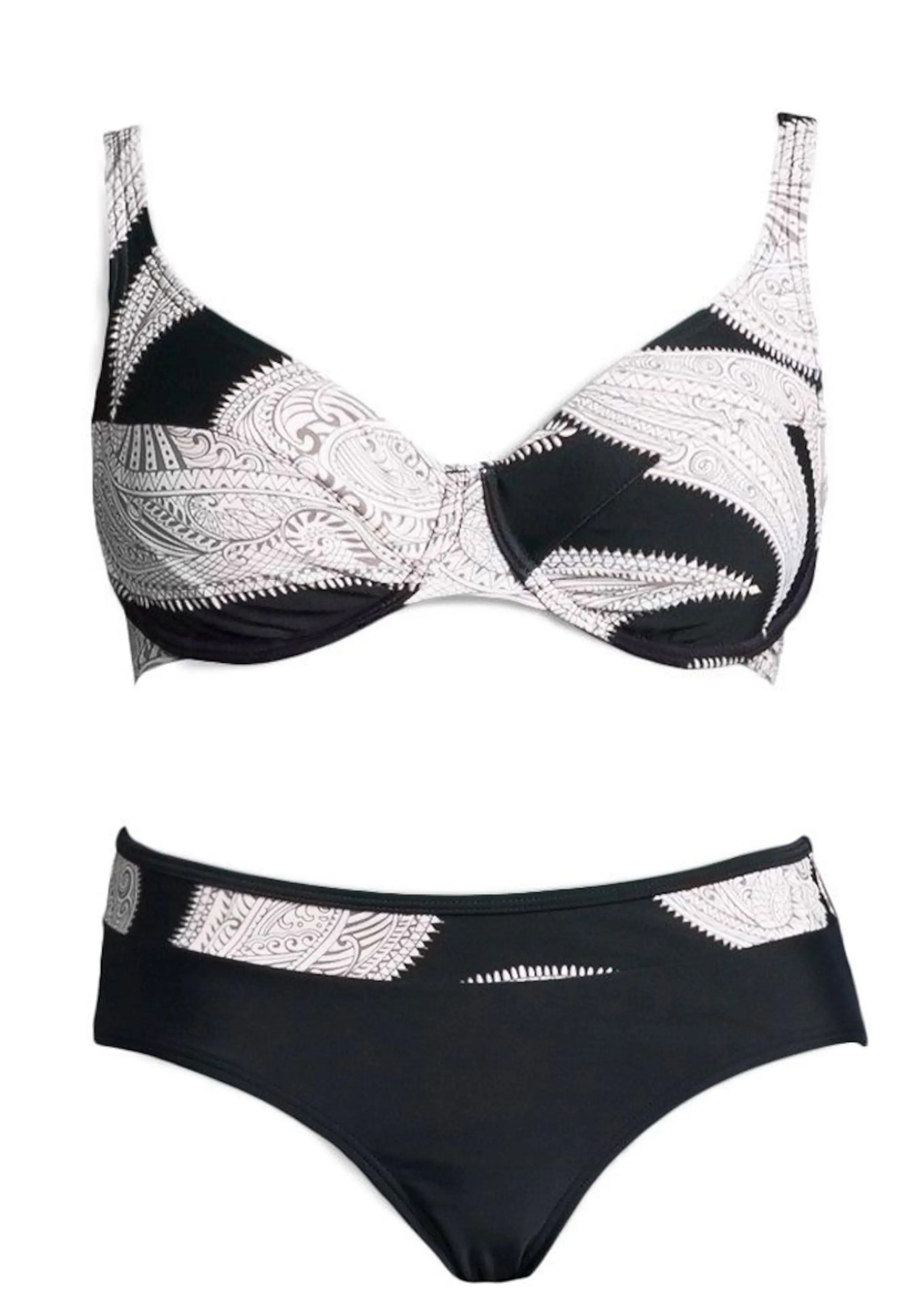 LASCANA Bikinis, juoda / balta ABOUT YOU